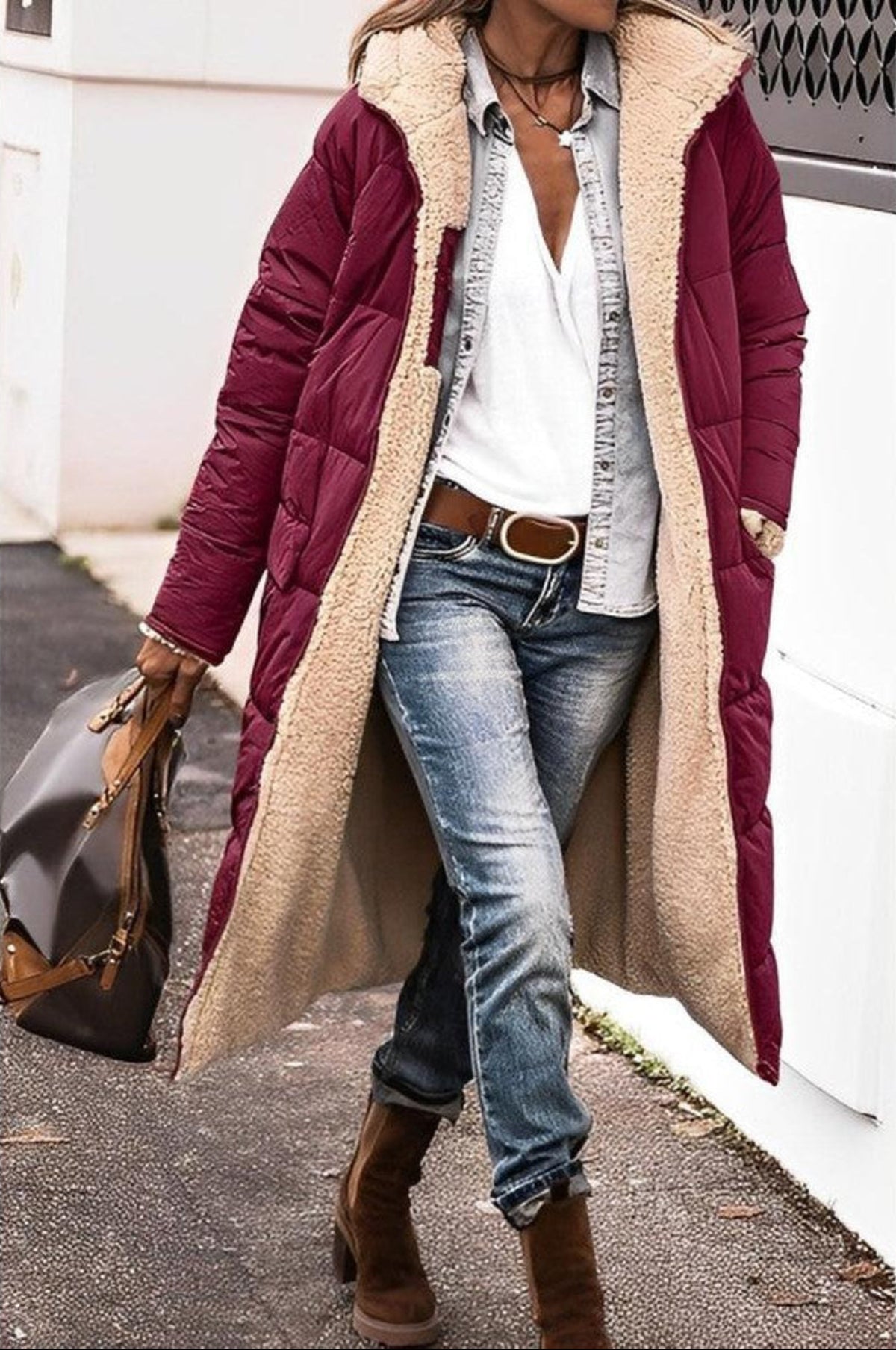 Warm Waterproof Parka Coat For Women With Hood