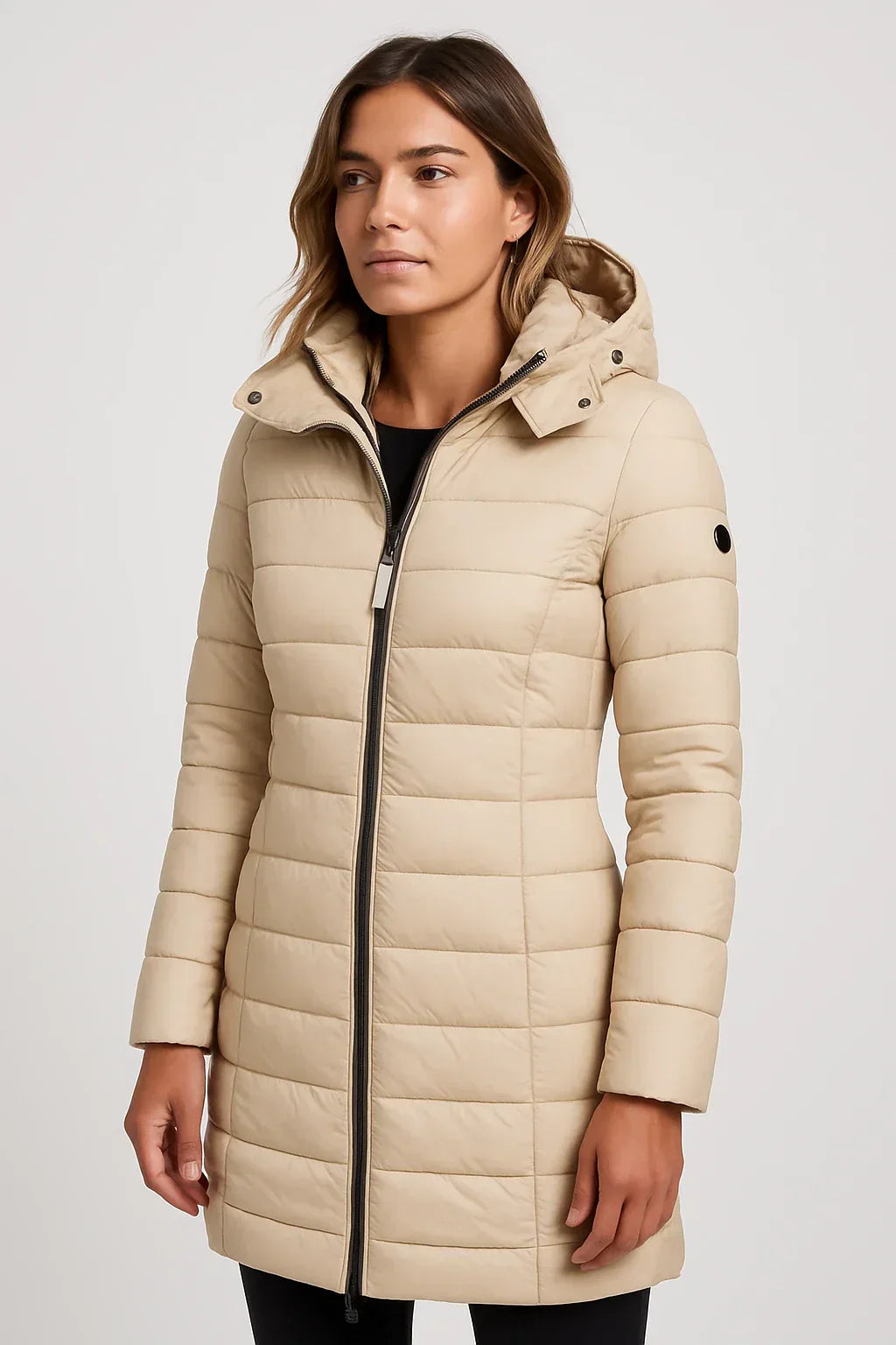 Classic Water-Resistant Puffer Jacket with Hood