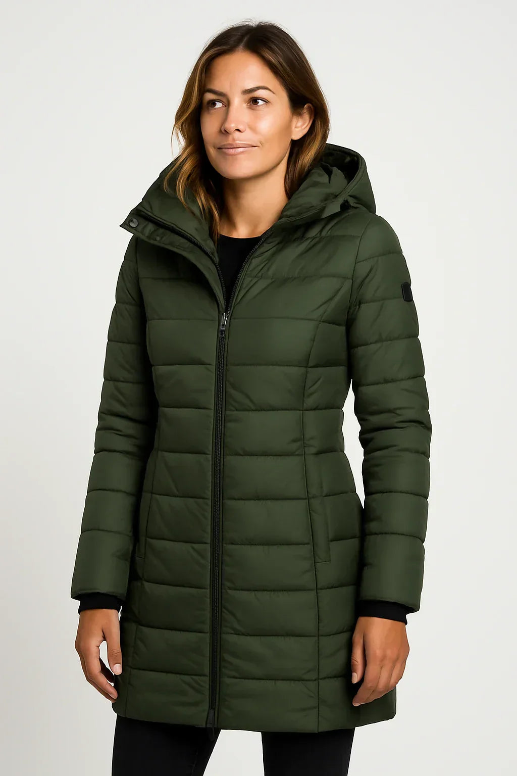 Classic Water-Resistant Puffer Jacket with Hood