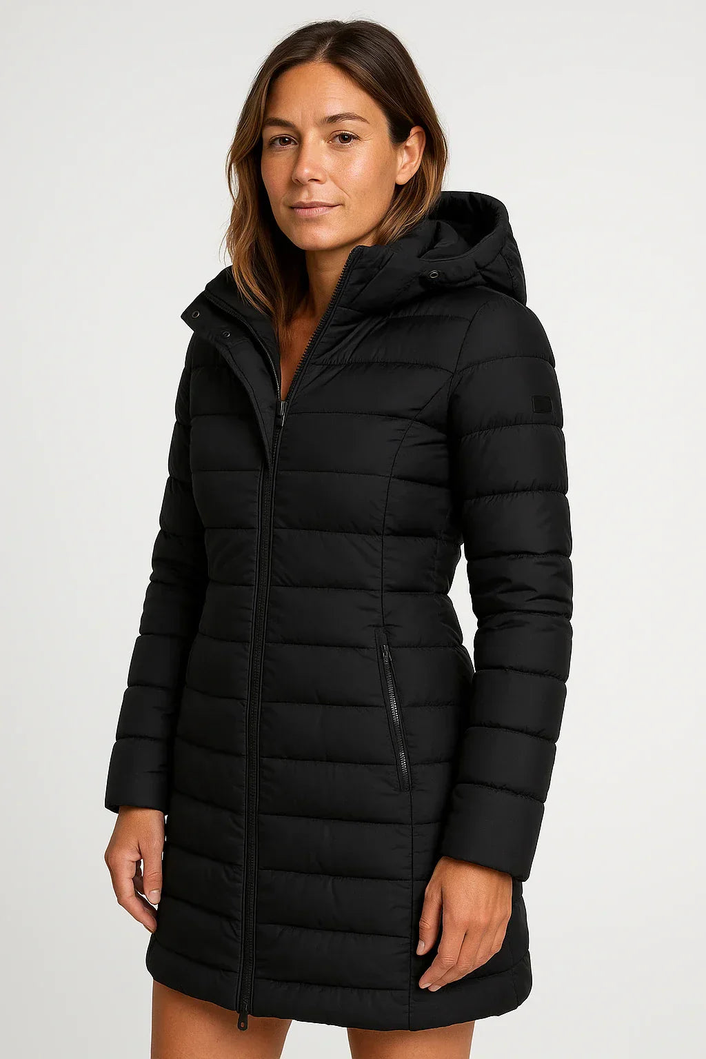 Classic Water-Resistant Puffer Jacket with Hood