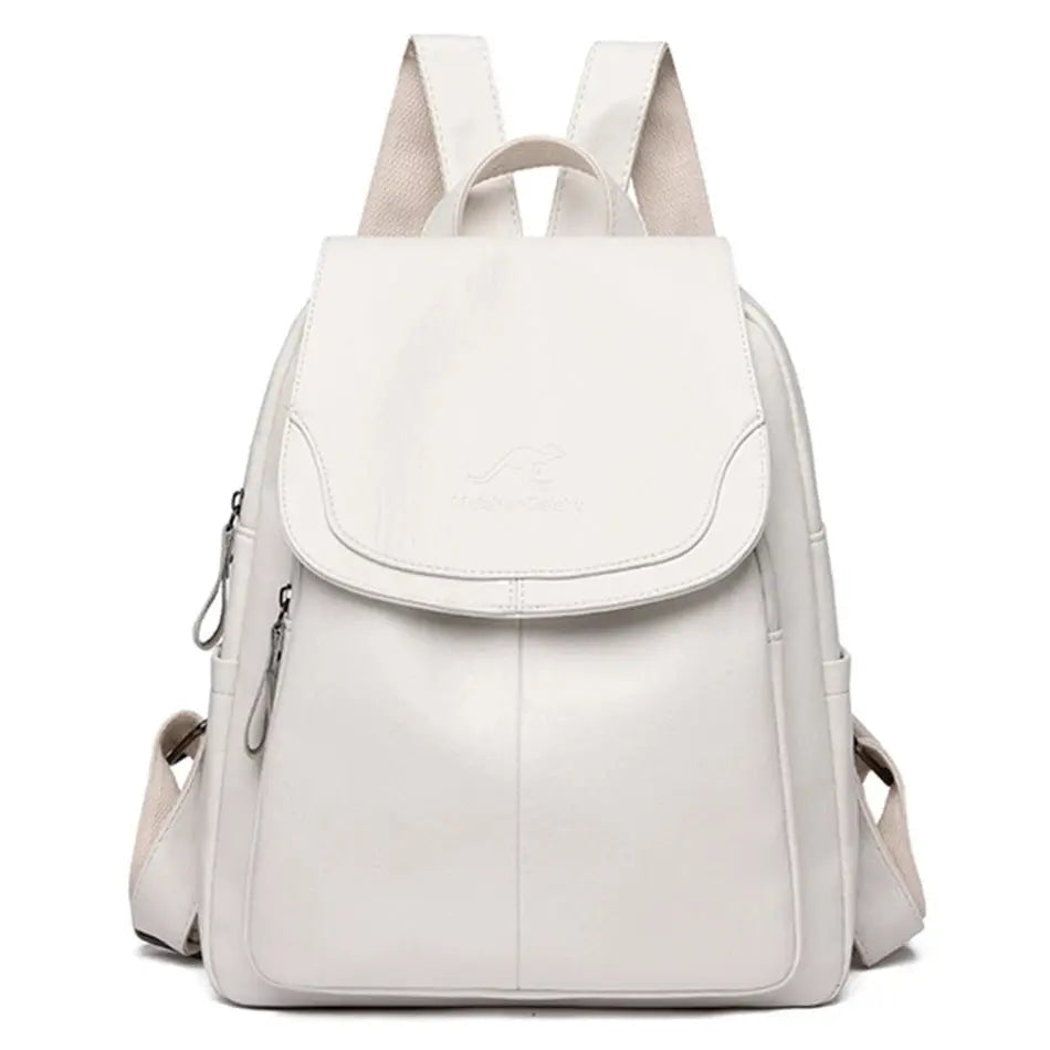 Flap Top Backpack with Matte Surface – For Women