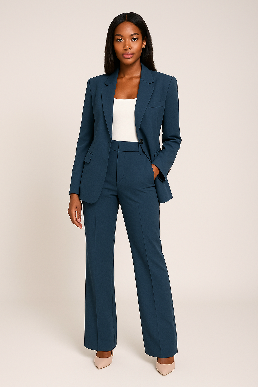 Classic 2 Piece Ladies Suit Set Jacket & Trousers