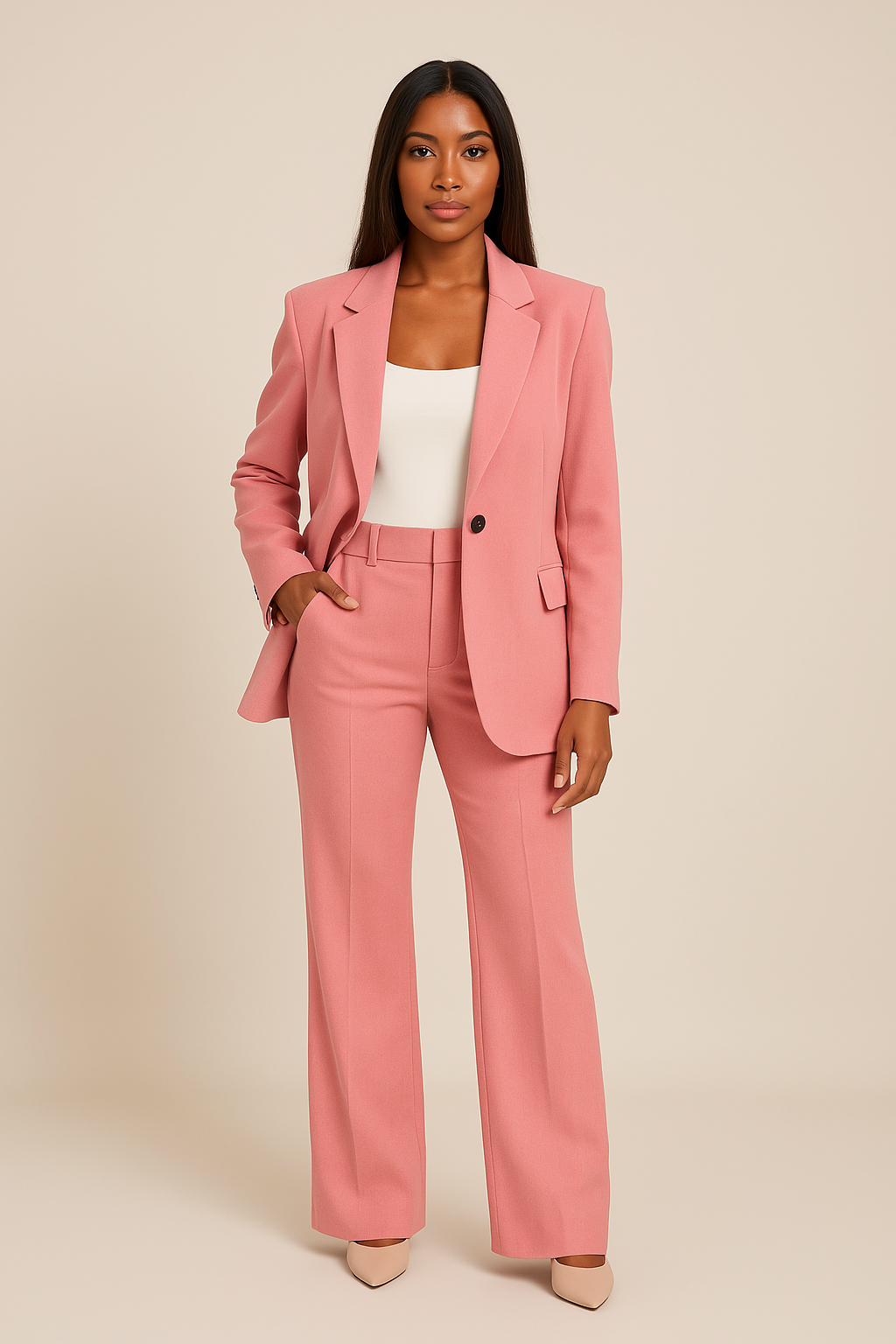 Classic 2 Piece Ladies Suit Set Jacket & Trousers