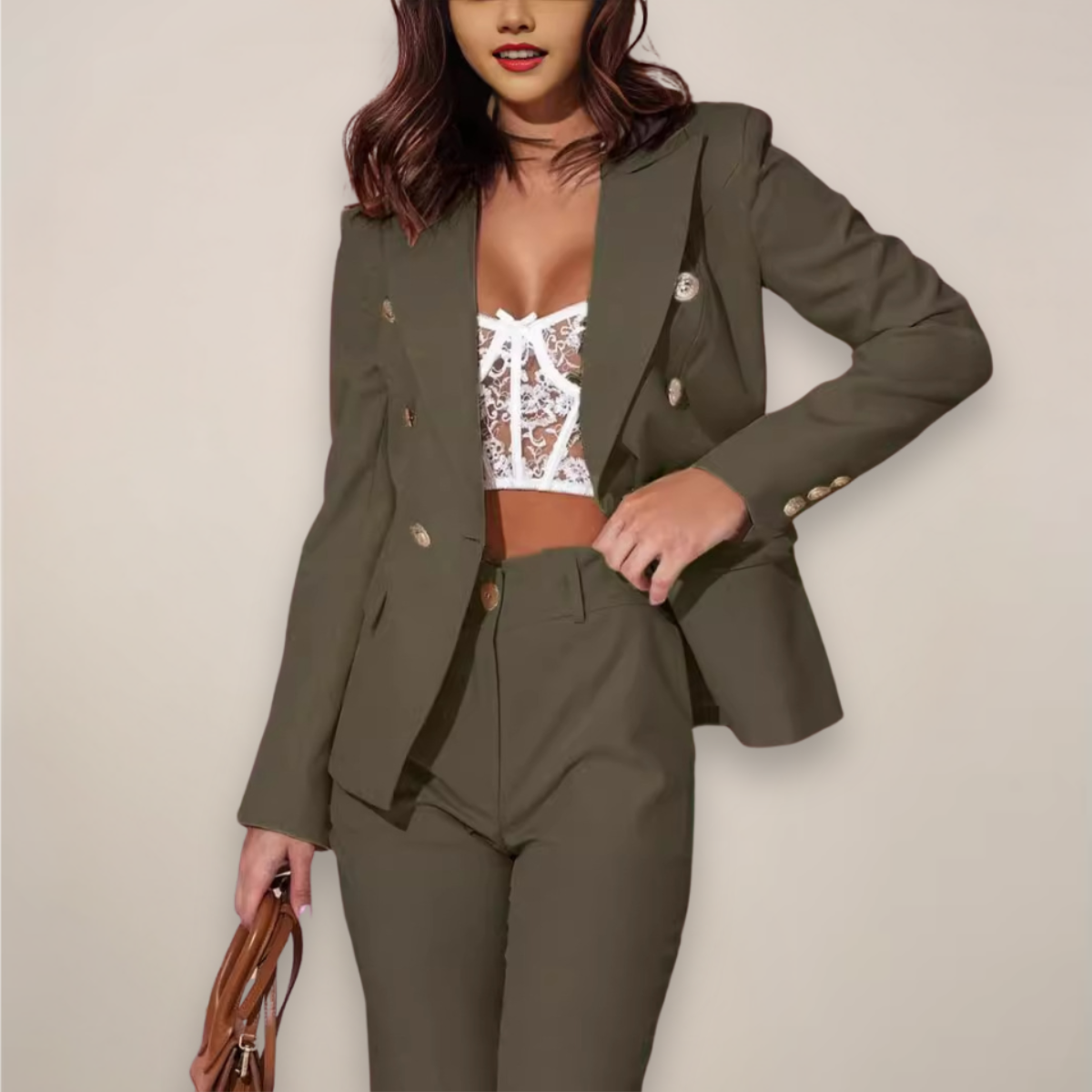 Classic 2 Piece Business Suit for Women - BritishElegance