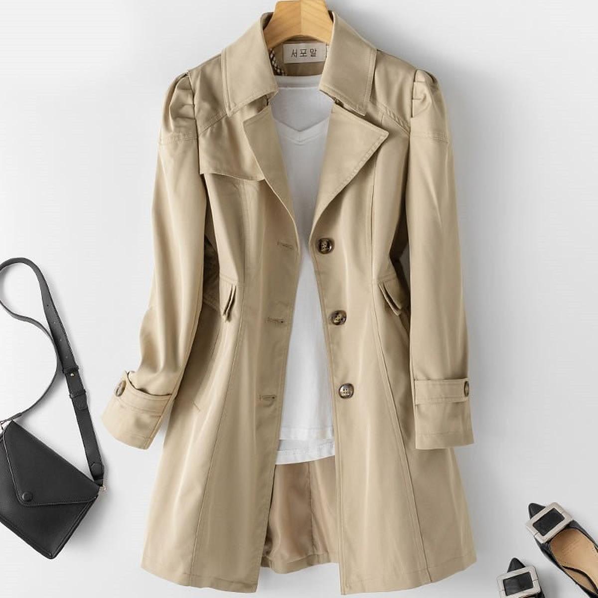 Classic Water Resistant Ladies Trench Coat