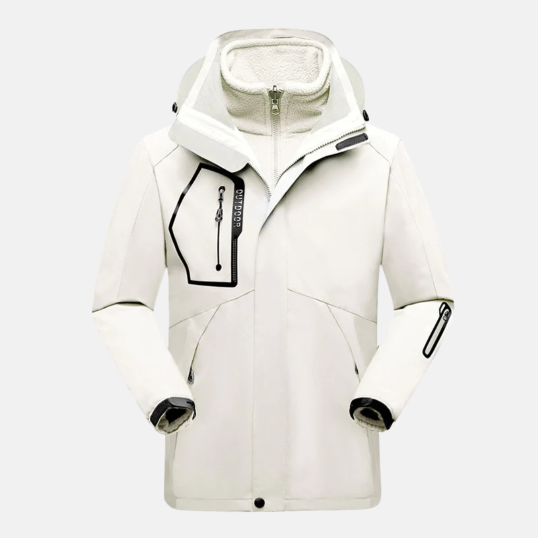 Women’s Winter  Outdoor Jacket – Tailored Fit – Water-Resistant – Removable Fleece Liner – Hooded