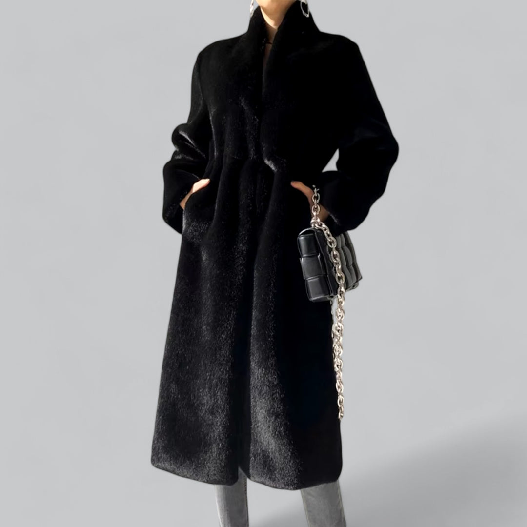 Women’s Elegant Fluffy Faux Fur Coat