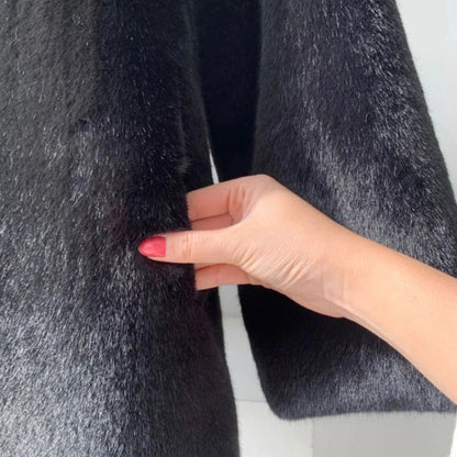 Women’s Elegant Fluffy Faux Fur Coat