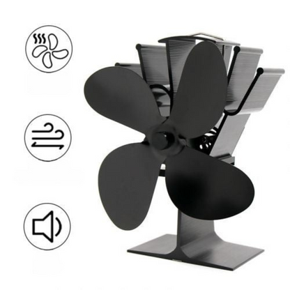 EcoFan | Wood Stove Heat-Powered Aluminum Fan for Even Airflow