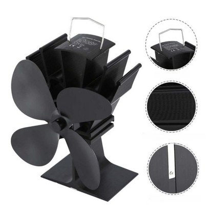 EcoFan | Wood Stove Heat-Powered Aluminum Fan for Even Airflow