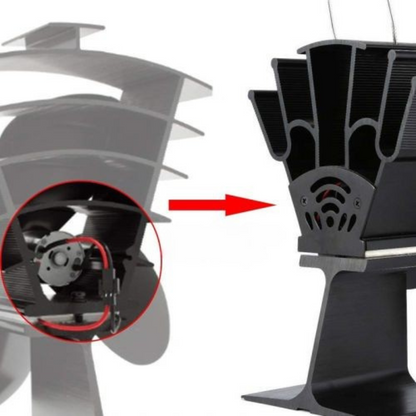 EcoFan | Wood Stove Heat-Powered Aluminum Fan for Even Airflow