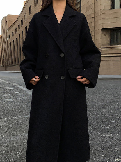 Katie | Chic Wool-Blend Tweed Long Coat