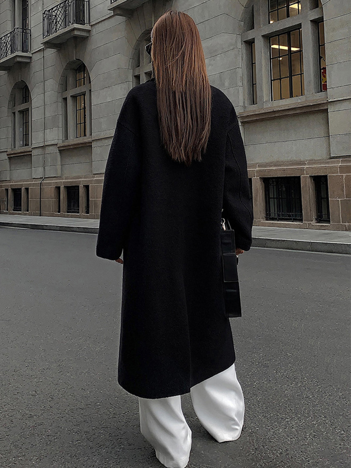 Katie | Chic Wool-Blend Tweed Long Coat