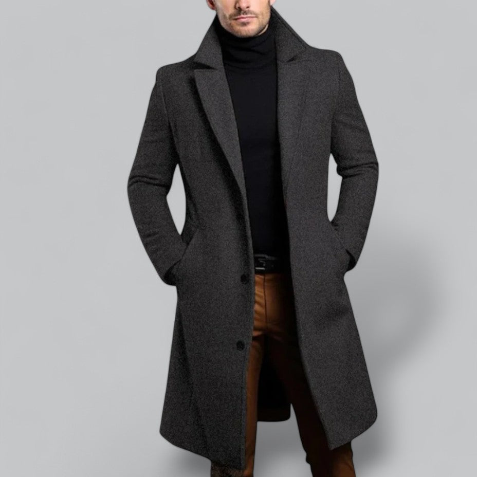 Men’s Tailored Long Overcoat