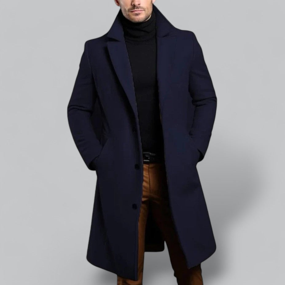 Men’s Tailored Long Overcoat