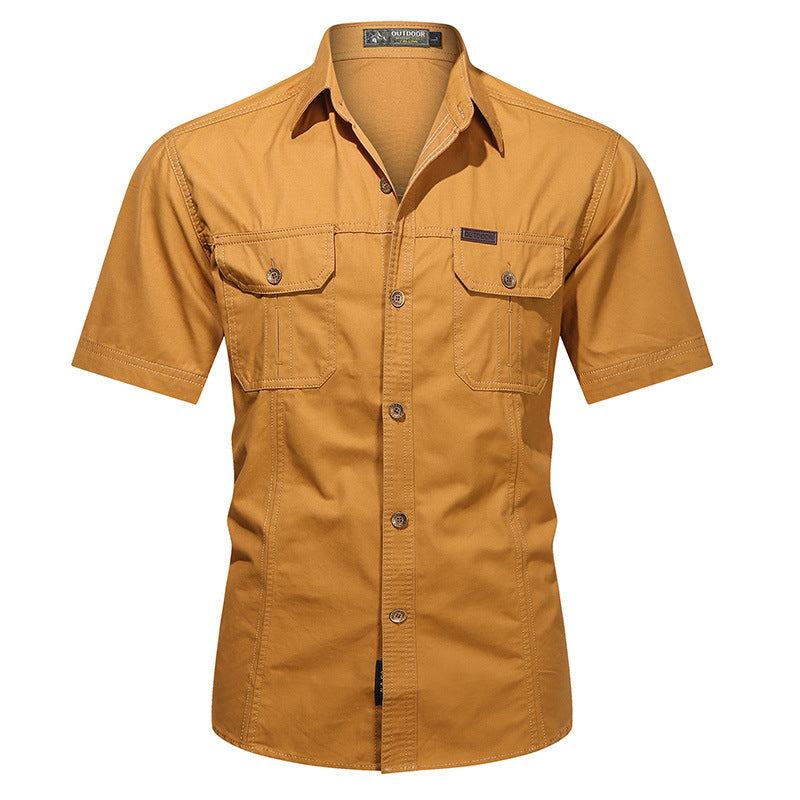 Work Shirt - Short Sleeve Button Front & Breathable Blend