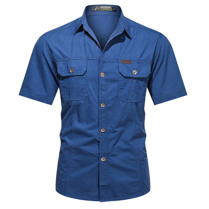 Work Shirt - Short Sleeve Button Front & Breathable Blend