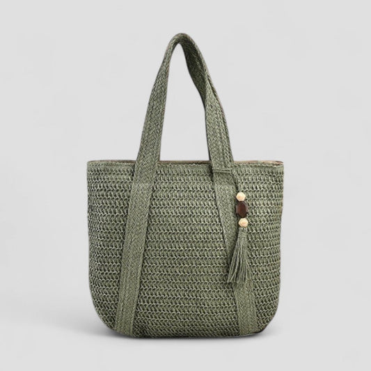 Woven Bucket Tote Large Capacity Summer Beach Shoulder Bag