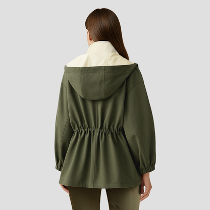Women’s High-Collar Cape Lapel Short Coat