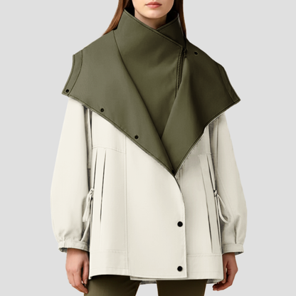 Women’s High-Collar Cape Lapel Short Coat