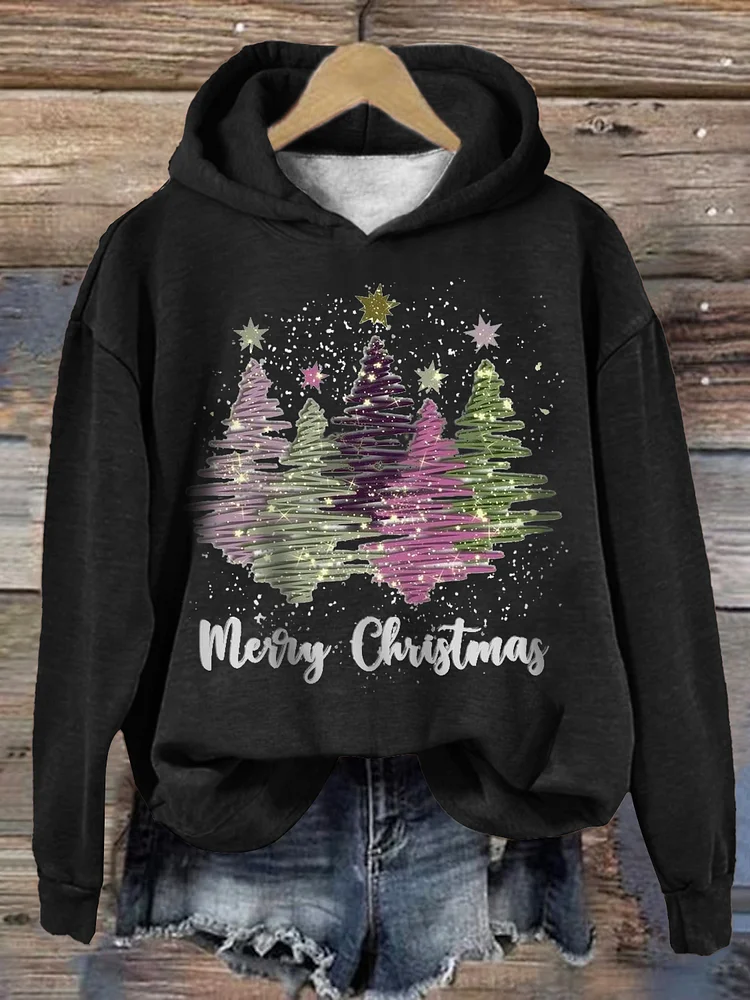 Cozy Winter Women's Large Hoodie with Christmas Design