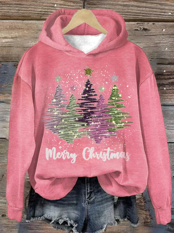 Cozy Winter Women's Large Hoodie with Christmas Design