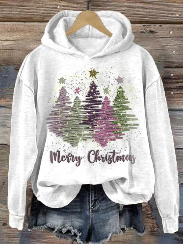 Cozy Winter Women's Large Hoodie with Christmas Design