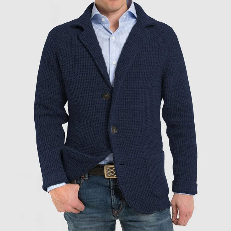 Classic Fit Men's Knit Blazer Jacket