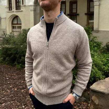 Classic wool cardigan for men