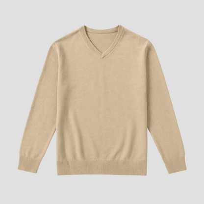 Men’s Classic V-Neck Fine Knit Sweater