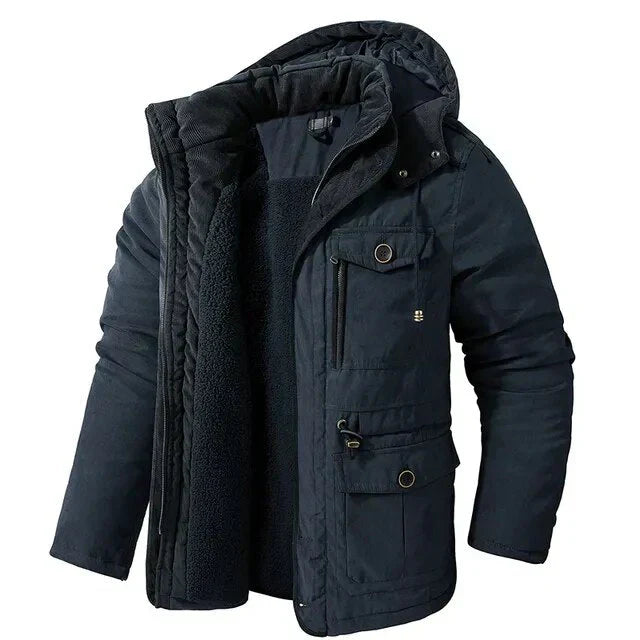 Stylish and warm men's jacket with a durable outer shell