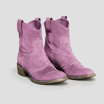 Women’s Suede Slouched Western Cowboy Boots