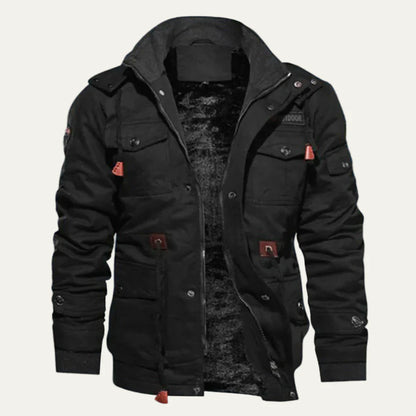 Men’s Winter Military Cargo Jacket with Multi Pockets