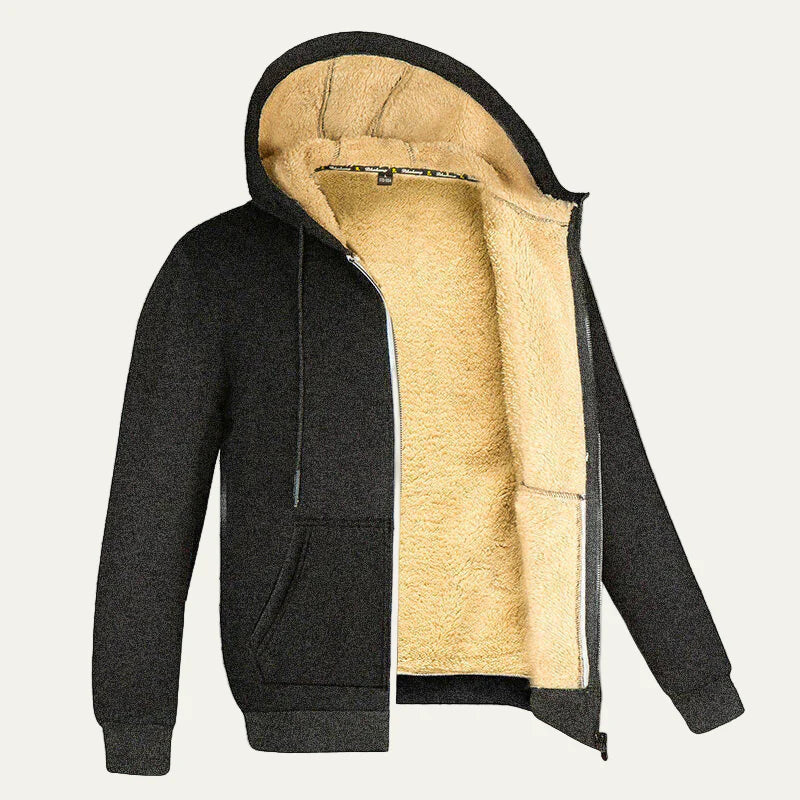 Men’s Thermal Sherpa Lined Zip Hoodie