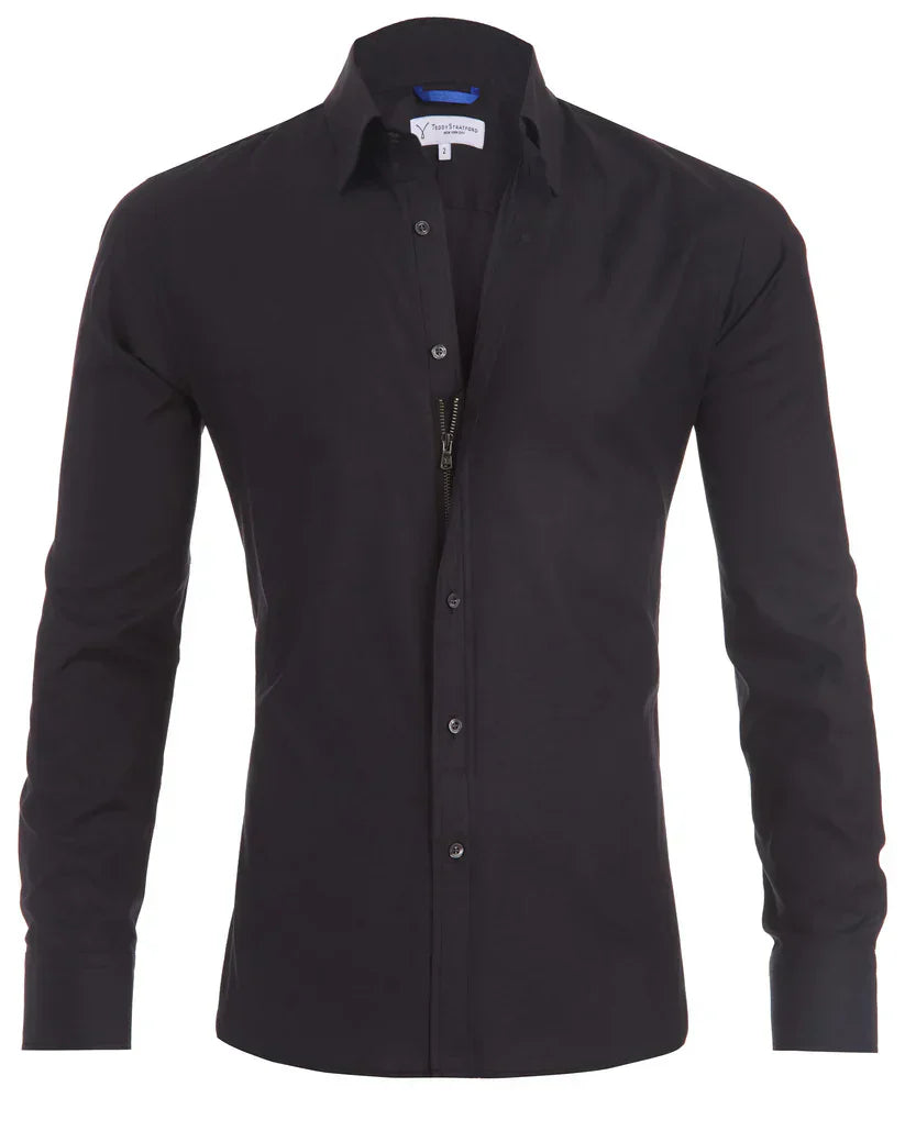 Triston zip-front men's shirt