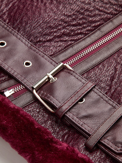 Maren | Zipper Belted Soft Fleece Jacket