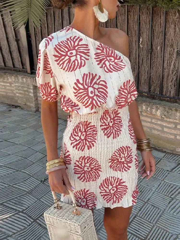 Chic Summer Floral Mini Dress for Women - BritishElegance