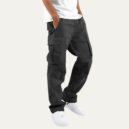 Men’s Loose Fit Cargo Pants with Deep Flap Pockets