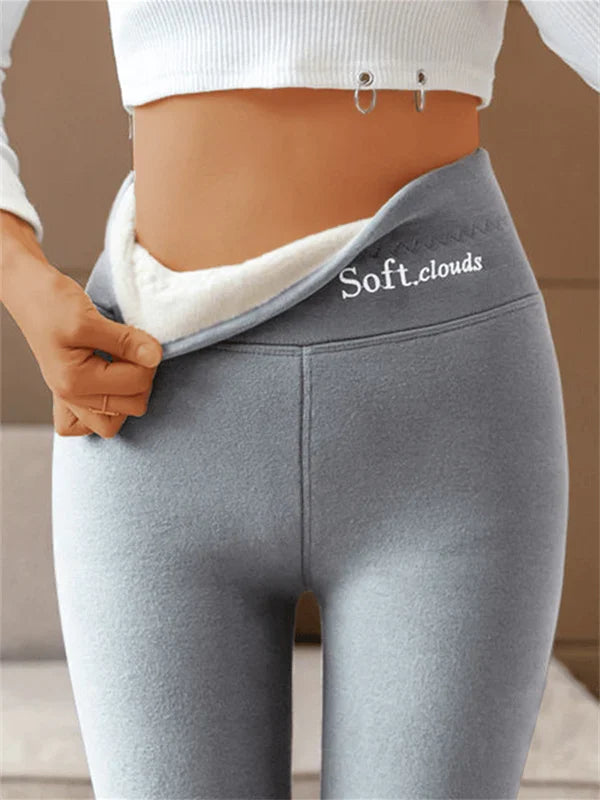 Soft Thermal Fleece Lined Winter Leggings for Women