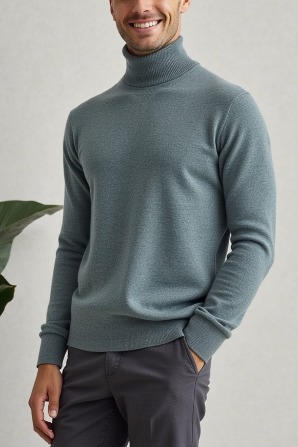 Merino - Classy Knitted Roll Neck Jumper Men