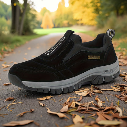 Men’s Slip-On Hiking Shoes – Lightweight Outdoor Walking Shoes with Cushioned Sole