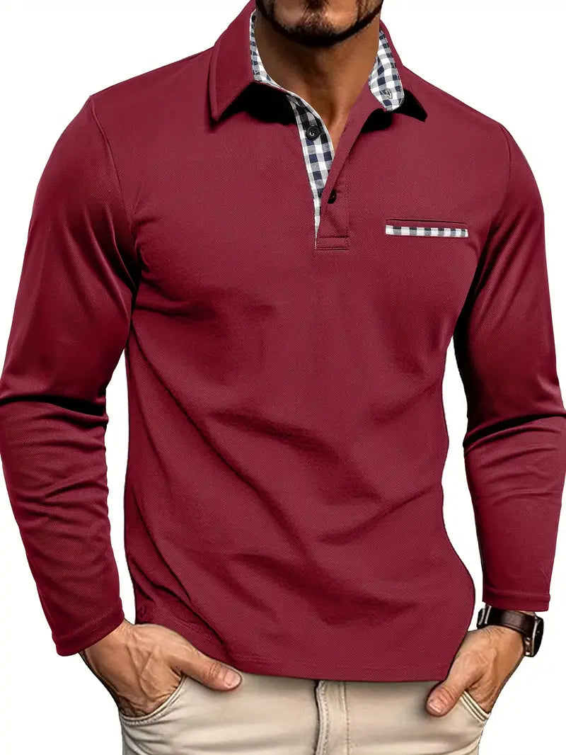 Comfortable Mens Long Sleeve Polo Shirt