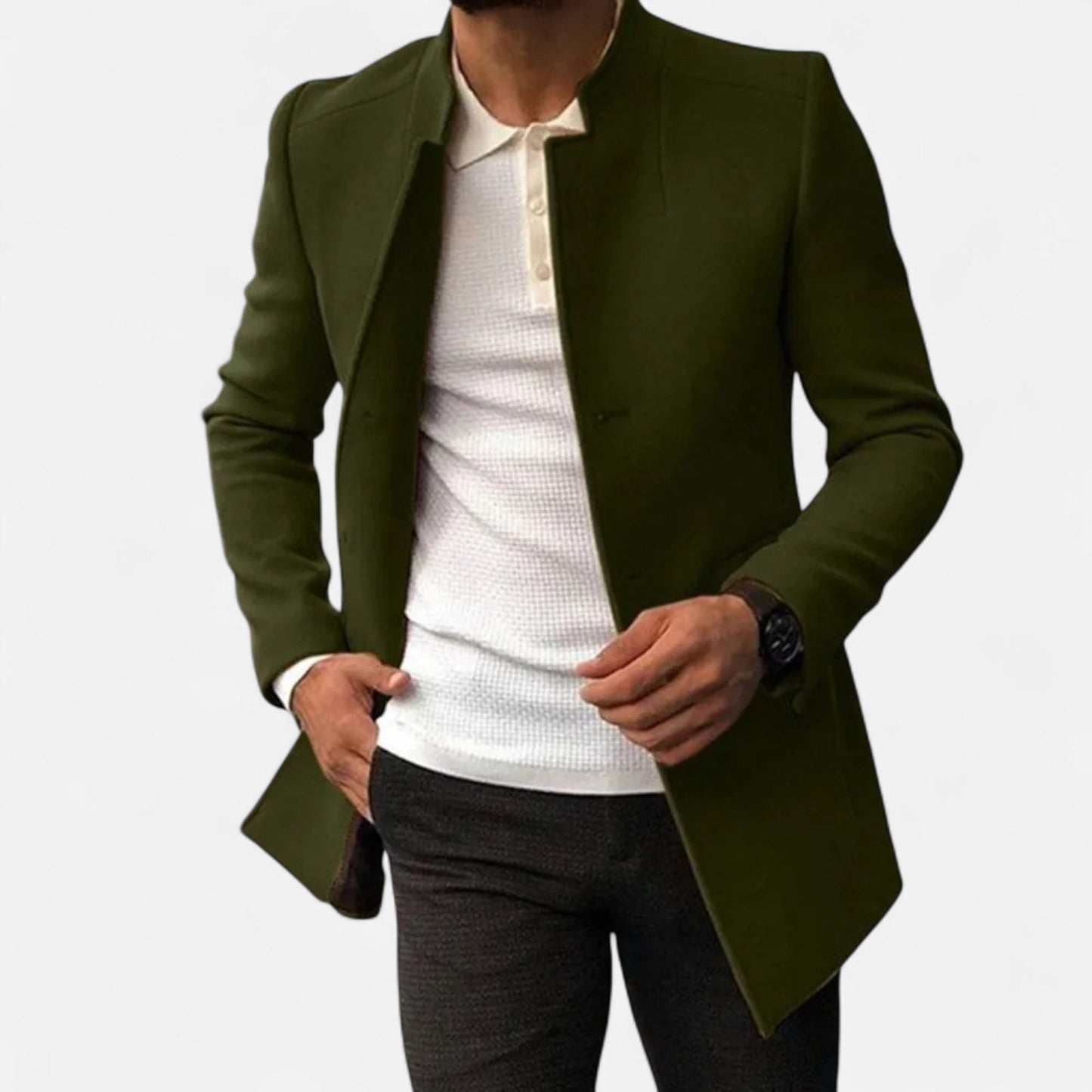 Dorevelle | Men's Fitted Coat - Timeless Plain Style