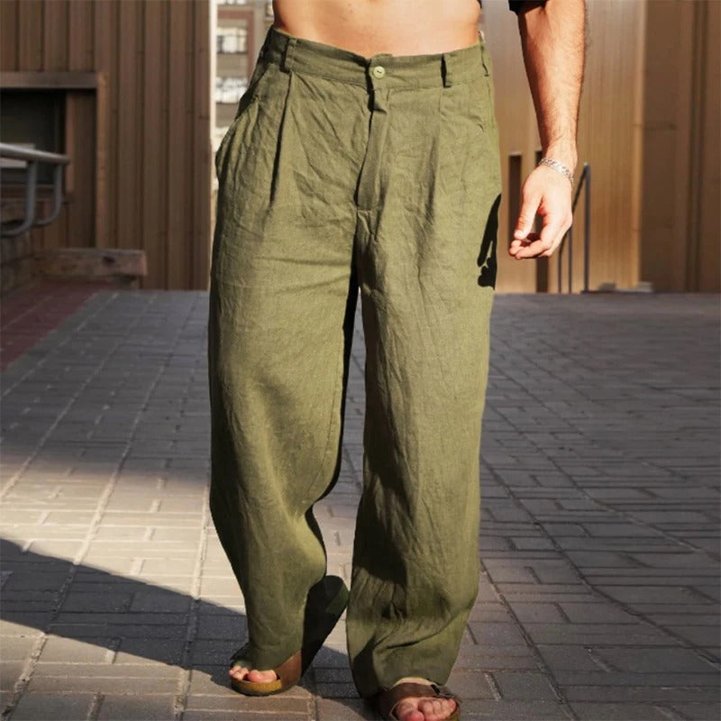 Lightweight Linen Summer Trousers - BritishElegance