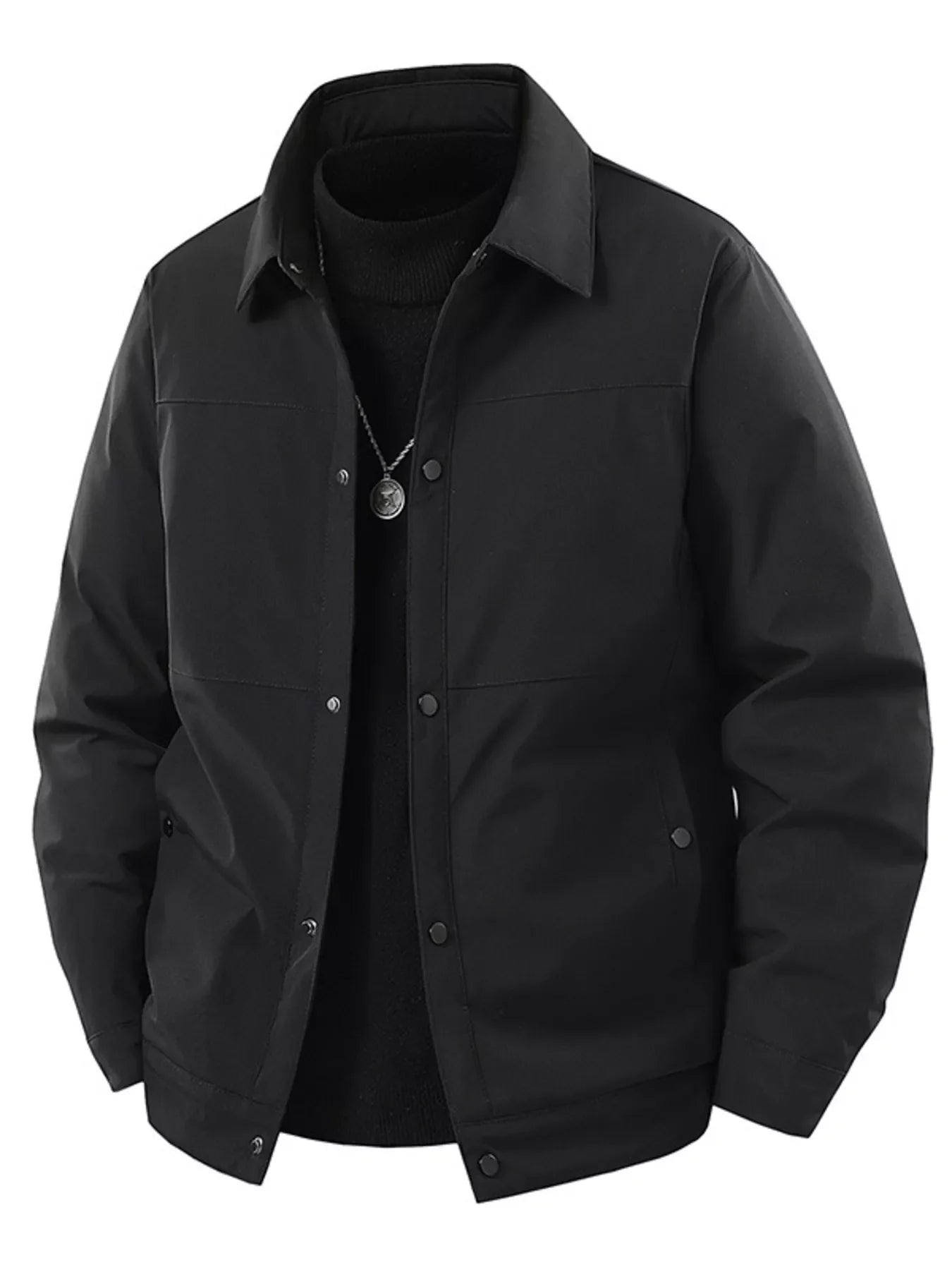 Big and Tall Button Down Long Sleeve Coat