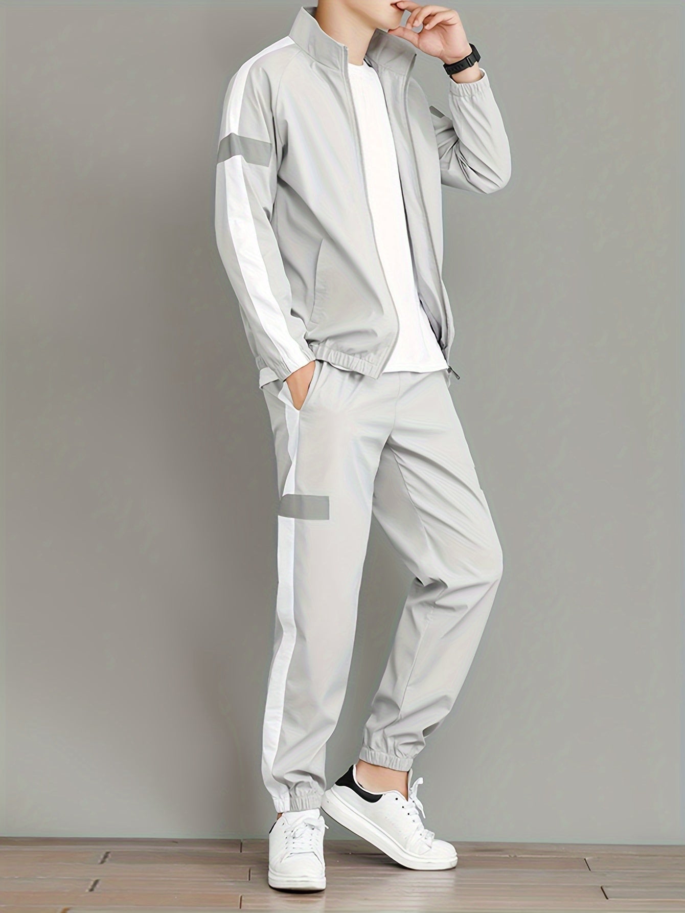 Comfortable Sports Tracksuit Set with Pockets for Men - BritishElegance