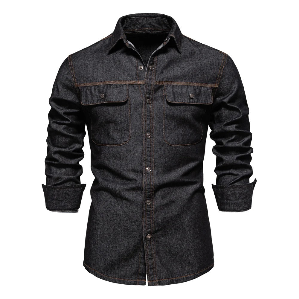 Timeless Mens Cotton Jeans Shirt