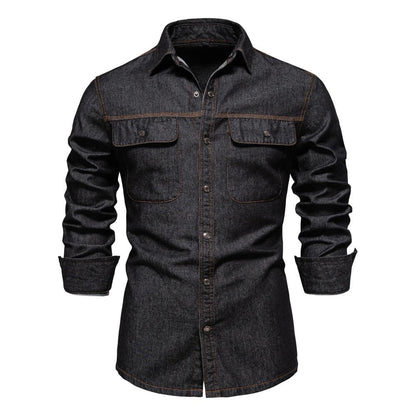 Timeless Mens Cotton Jeans Shirt
