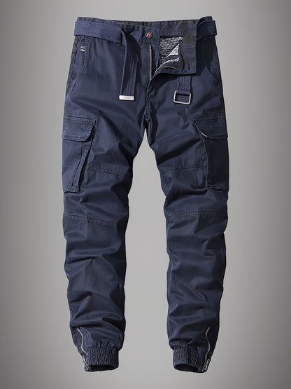 Premium Men’s Cargo Joggers – Embroidered Design with Multiple Pockets