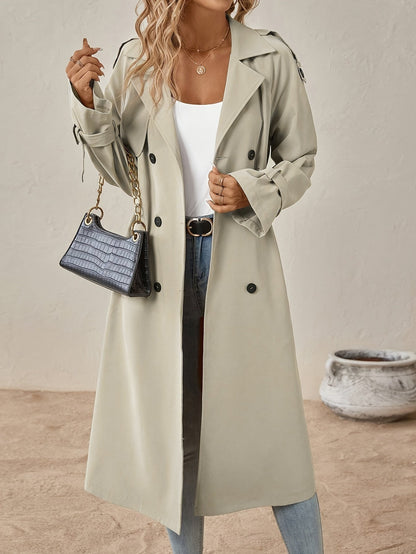 Rovanni – Women’s Long Double-Breasted Trench Coat